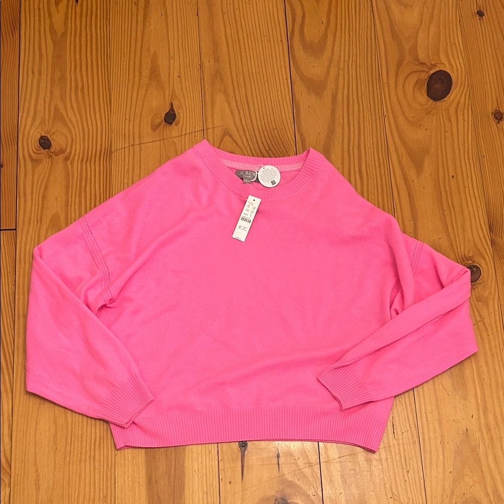 J. Crew Pink Lightweight Cashmere Oversized Sweater